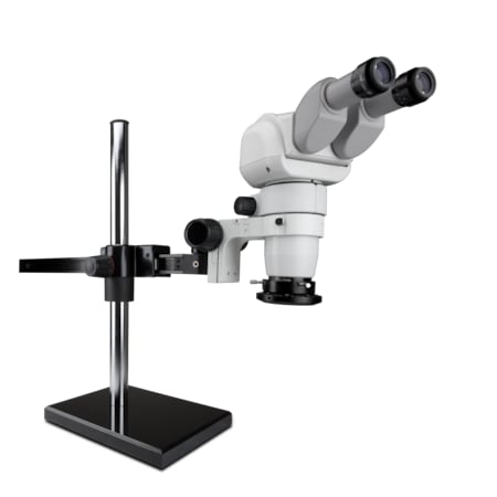 Scienscope Ergo Stereo Zoom Microscope With LED Lighting On A Gliding Stand CMO-PK5-R3E-E